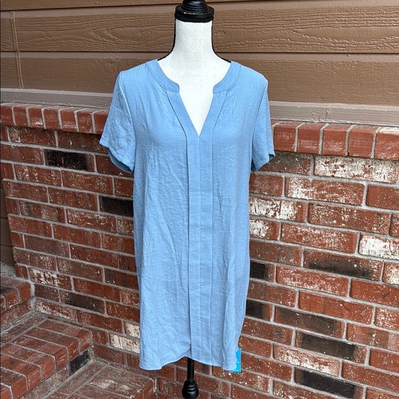 Cupshe Soft Blue V-Neck Cover-Up Dress Women's Size Small - Picture 1 of 8